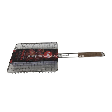 Grilling Multi-Use Basket Flipper With Wood Handle